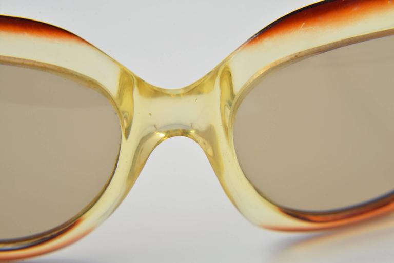 1960s Jean Lonvert Paris Square Framed Sunglasses at 1stDibs display picture 2