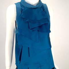 Biba Blue Drop Waist Mini Dress