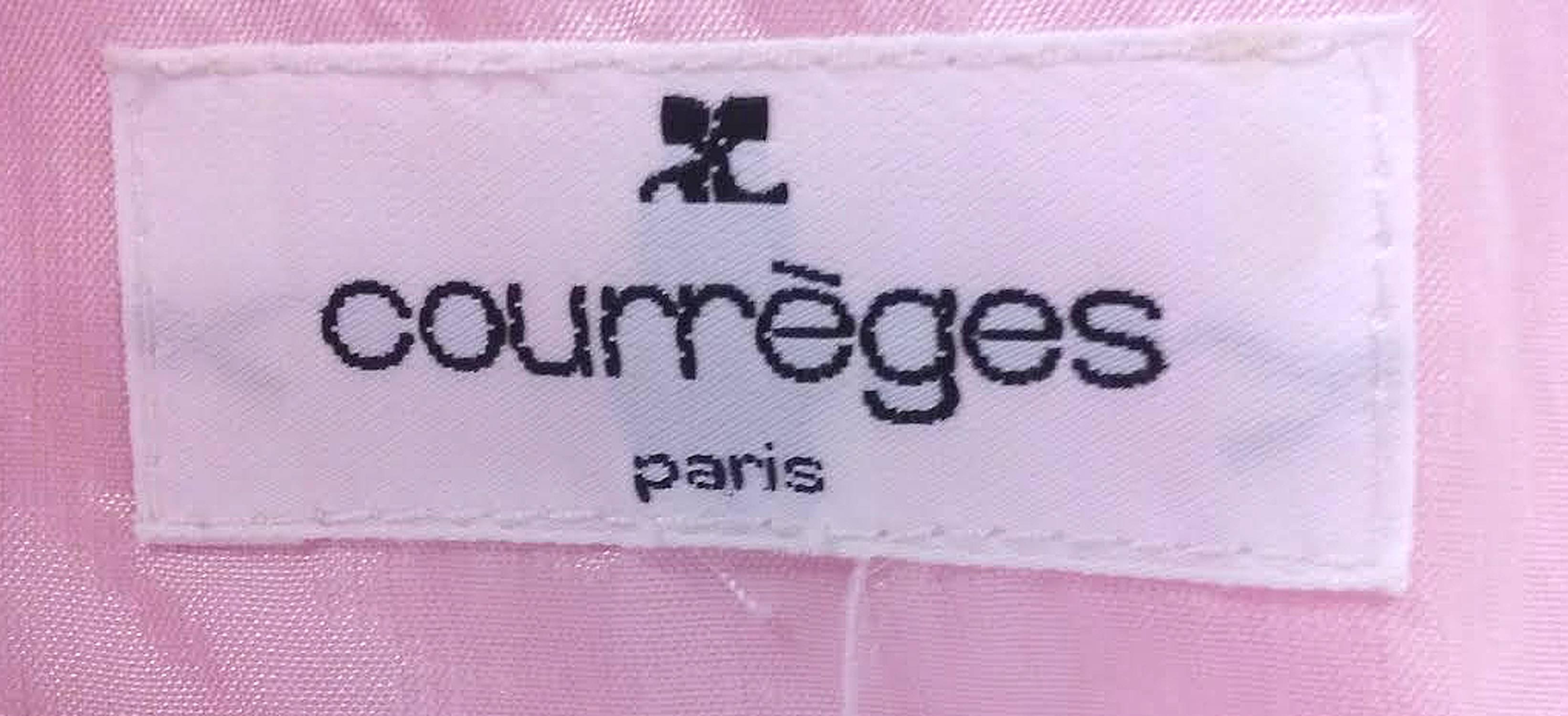 Courreges Paris Hot Pink Color Blocked Dress and Coat Ensemble  5
