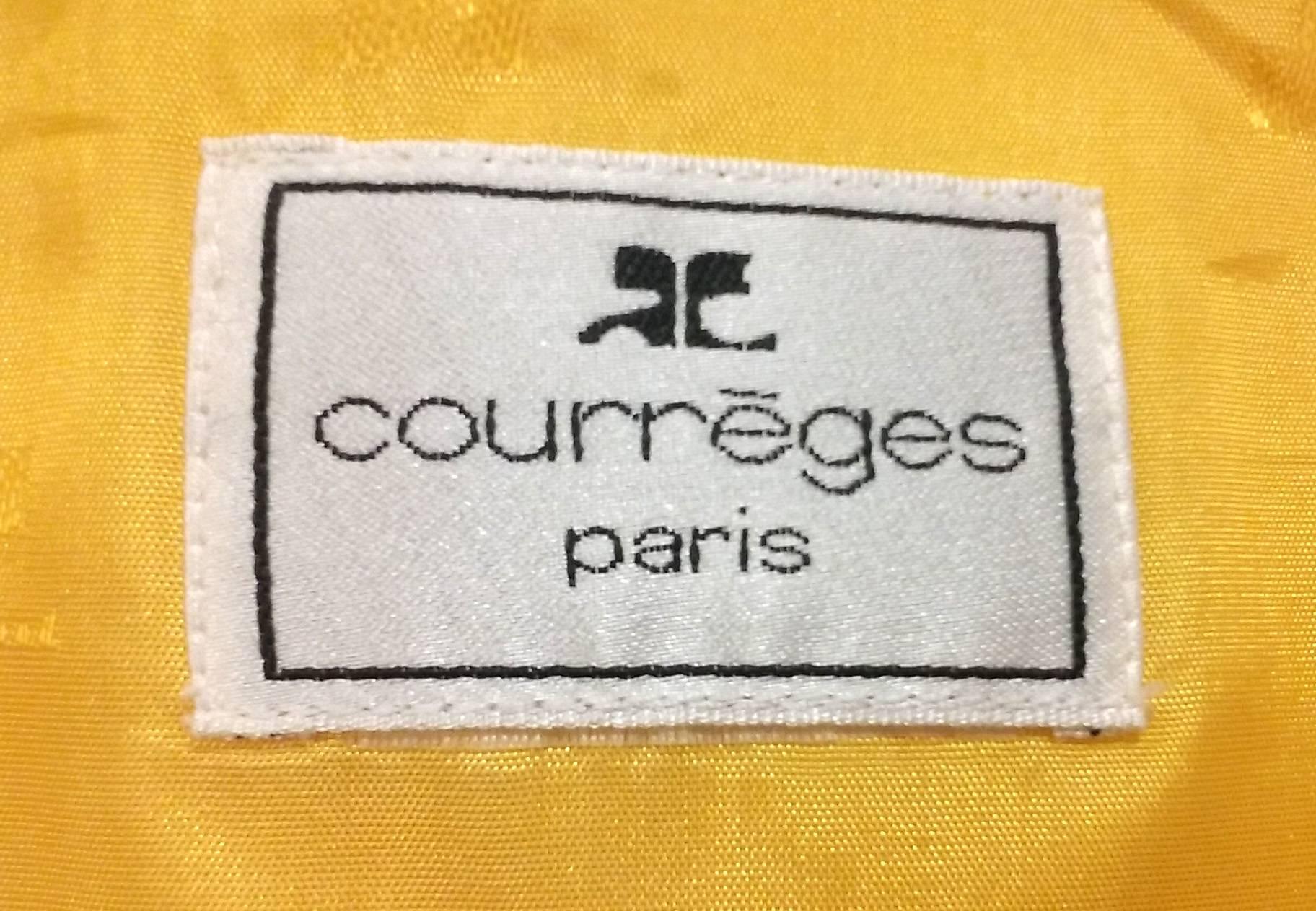 1980s Courreges Yellow Dress and Cropped Jacket Ensemble 1