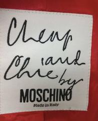Moschino "Cheap and Chic"  Red Blazer with Black/White Striped Bow