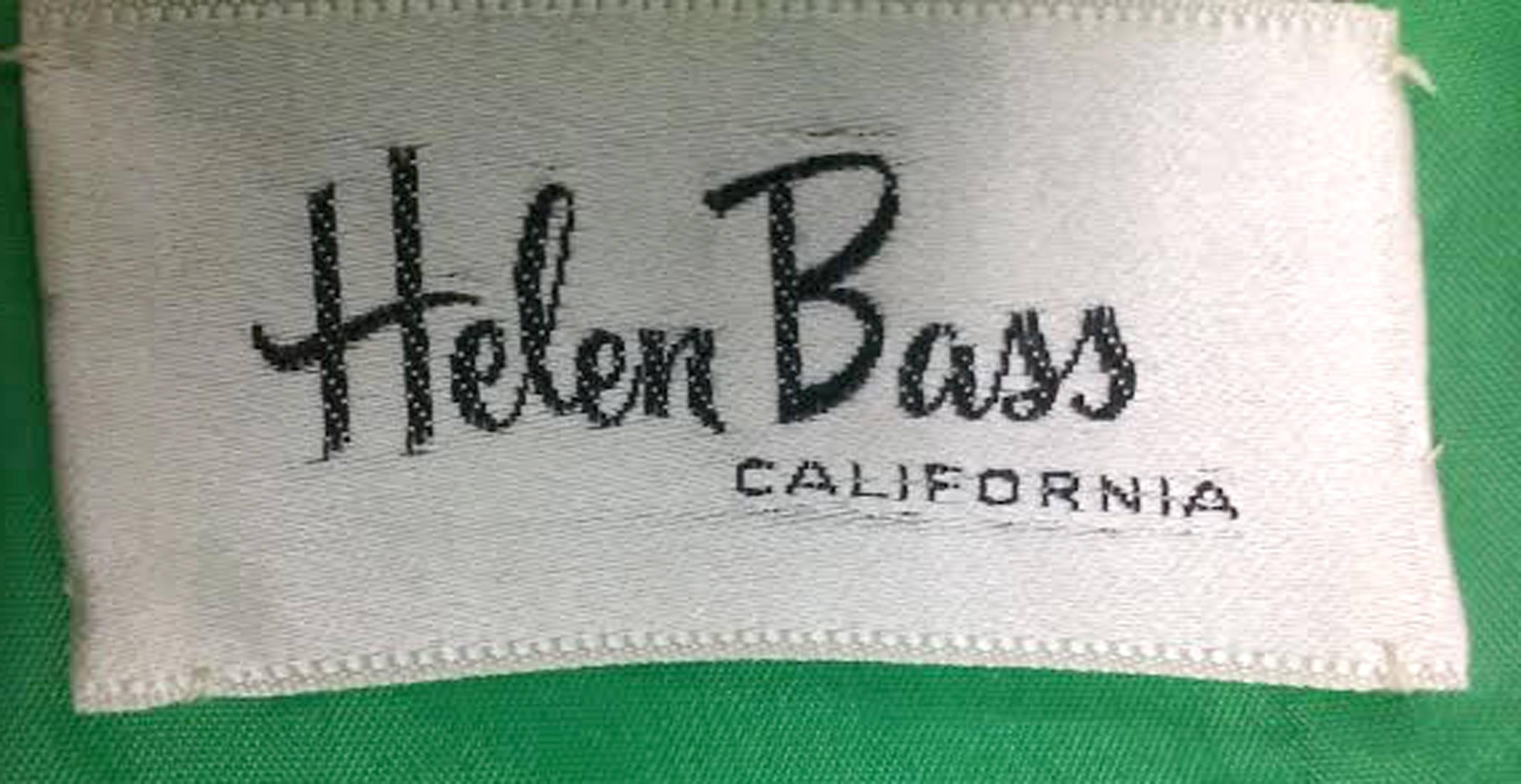 1960s Helen Bass Kelly Green Party Dress 1