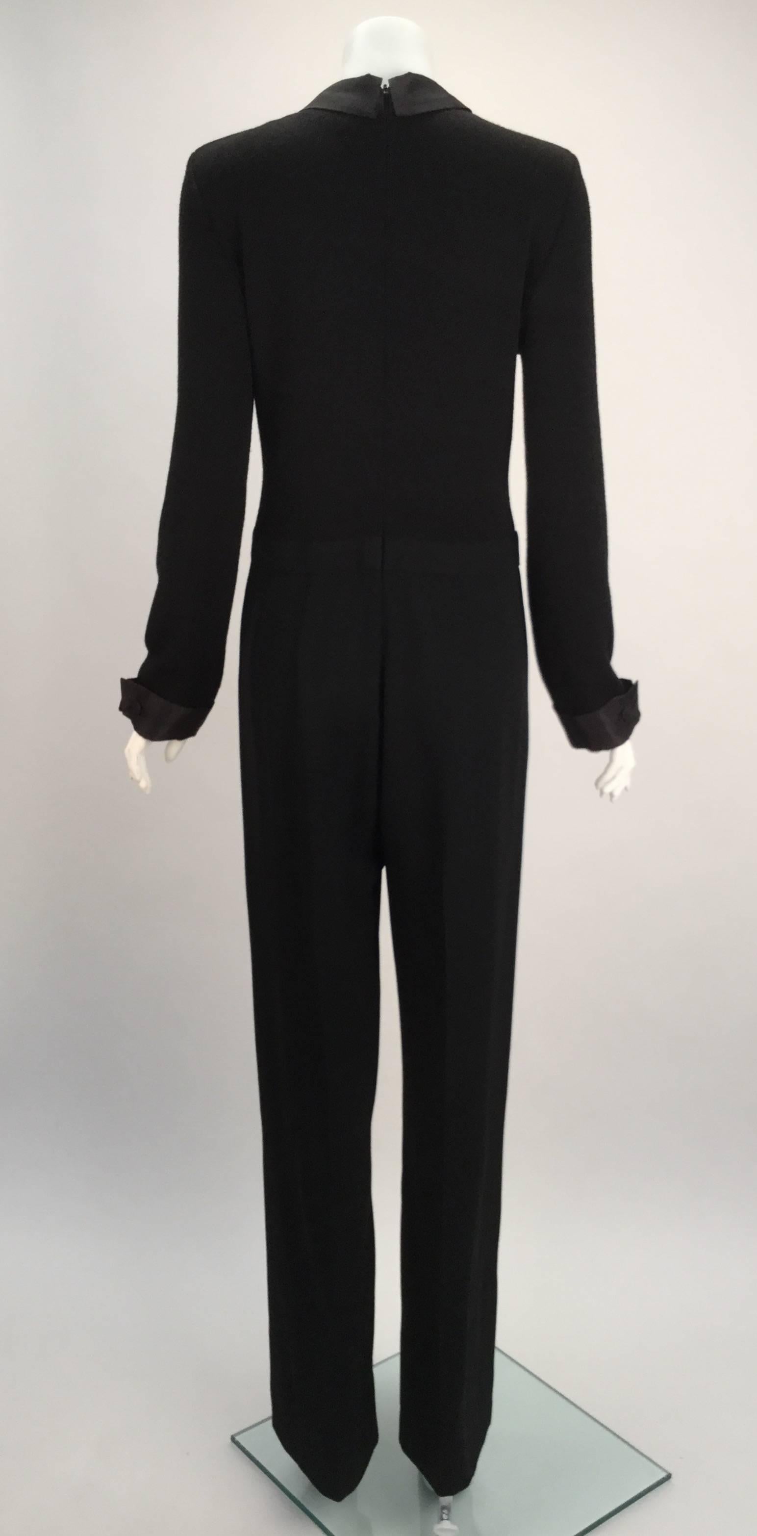 1980s Valentino Miss V Black Sweater Knit Jumpsuit  In Excellent Condition In Houston, TX