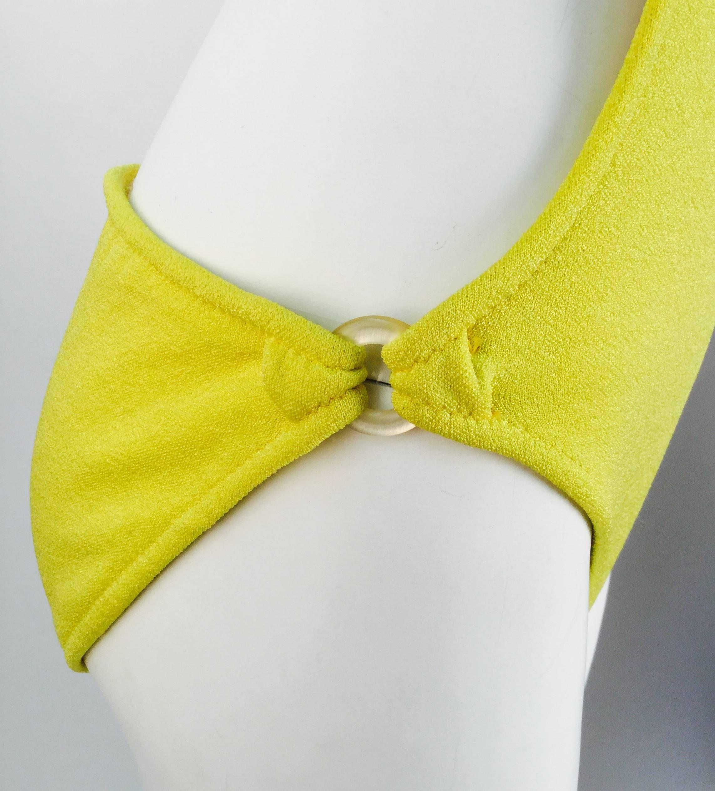 1960s Tom Brigance for Sinclair Yellow Monokini In Excellent Condition In Houston, TX