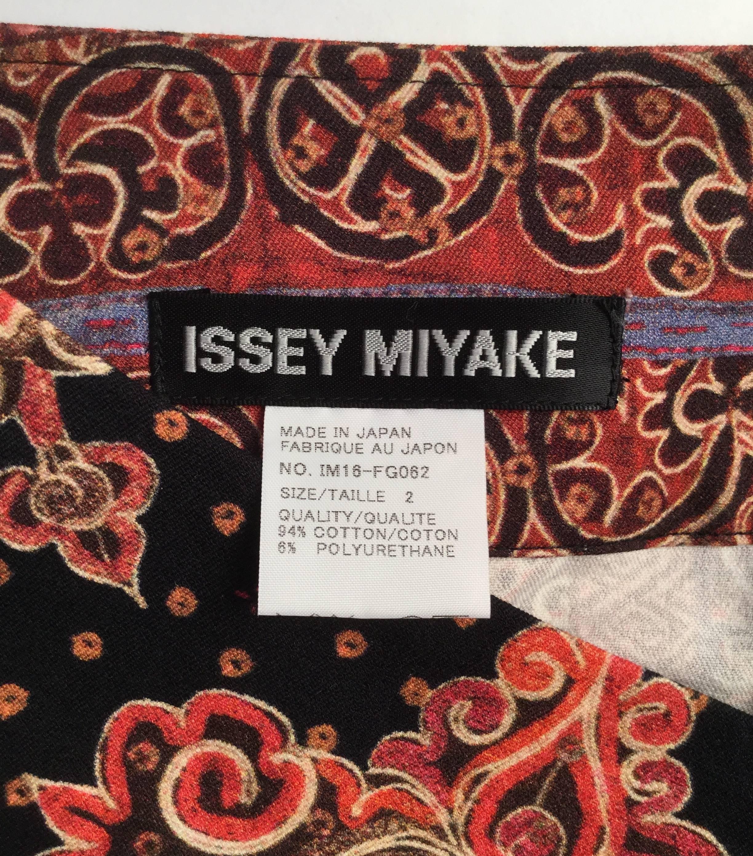 Issey Miyake Hokokai Print Straight Skirt 2