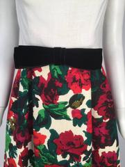 1960s Isabell Gerhart Sleeveless Dress with Floral Skirt