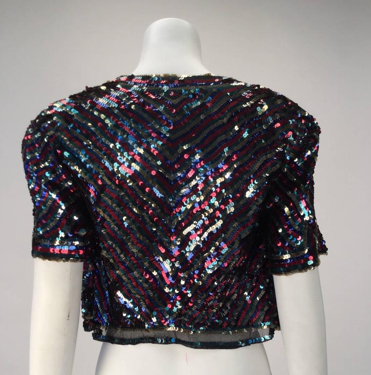 sequin short sleeve jacket
