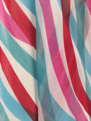 Giorgio Sant' Angelo Silk Chiffon Ribbon Maxi Dress