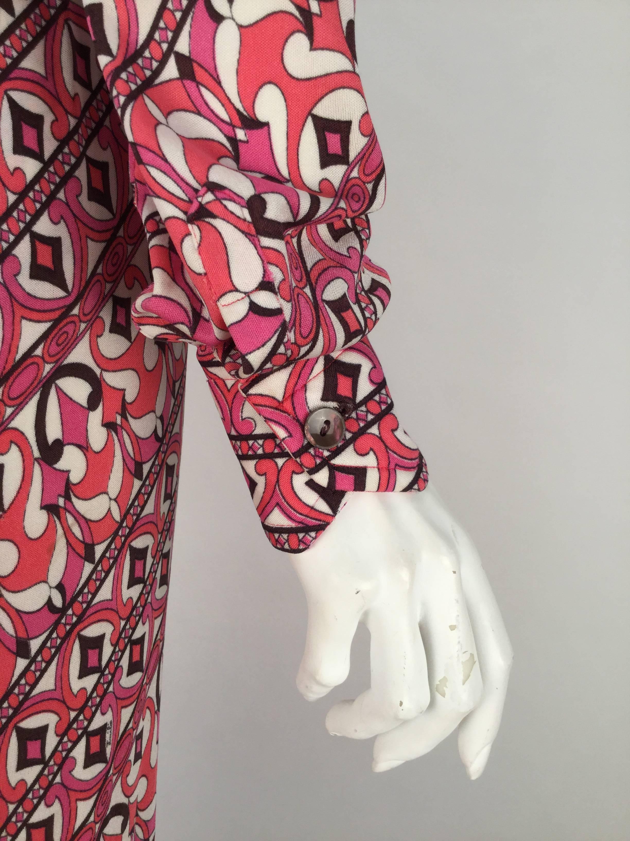 1960s Emilio Pucci Silk Jersey Blend Blouse and Skirt 2