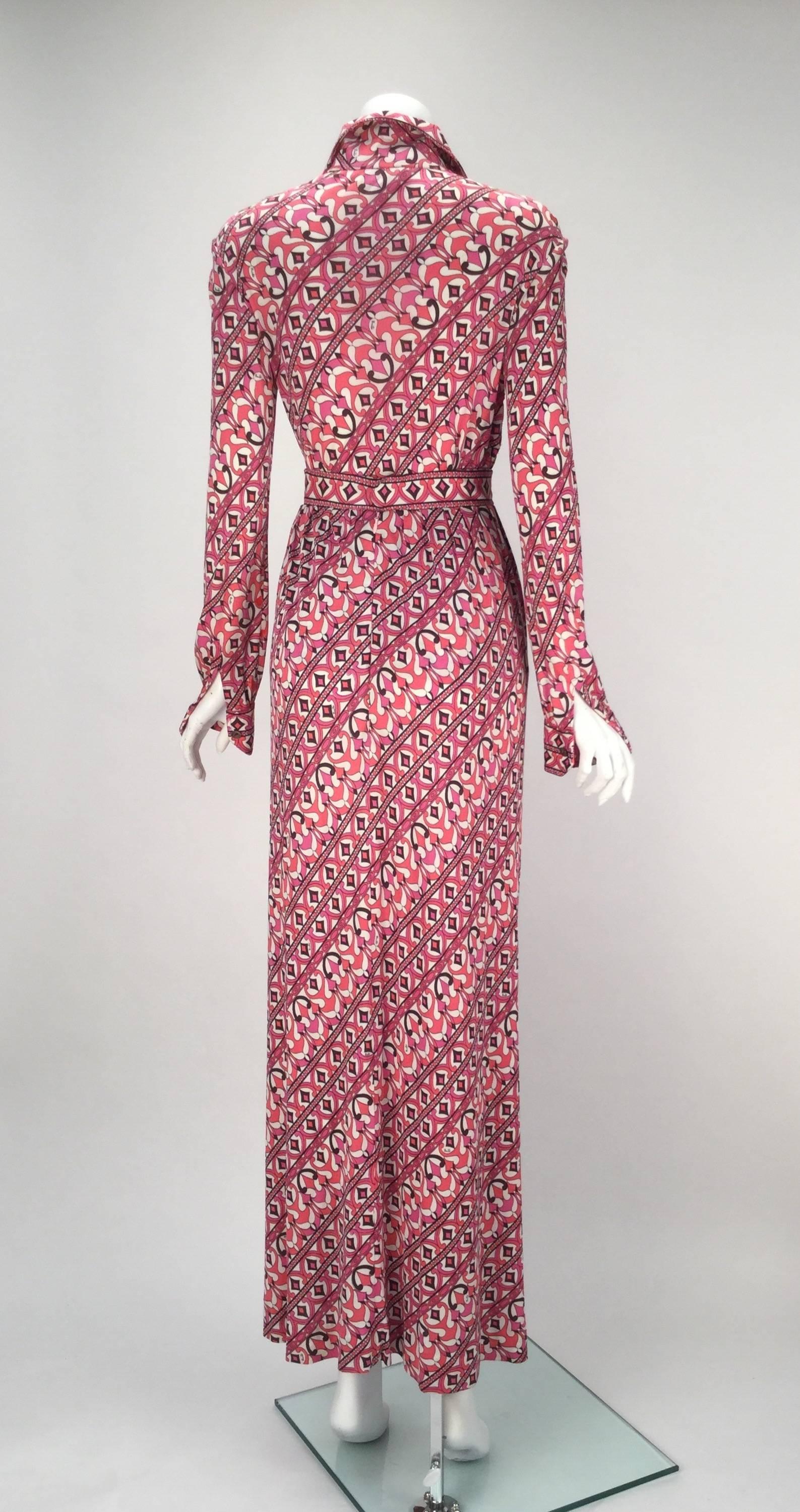 1960s Emilio Pucci Silk Jersey Blend Blouse and Skirt In Good Condition In Houston, TX
