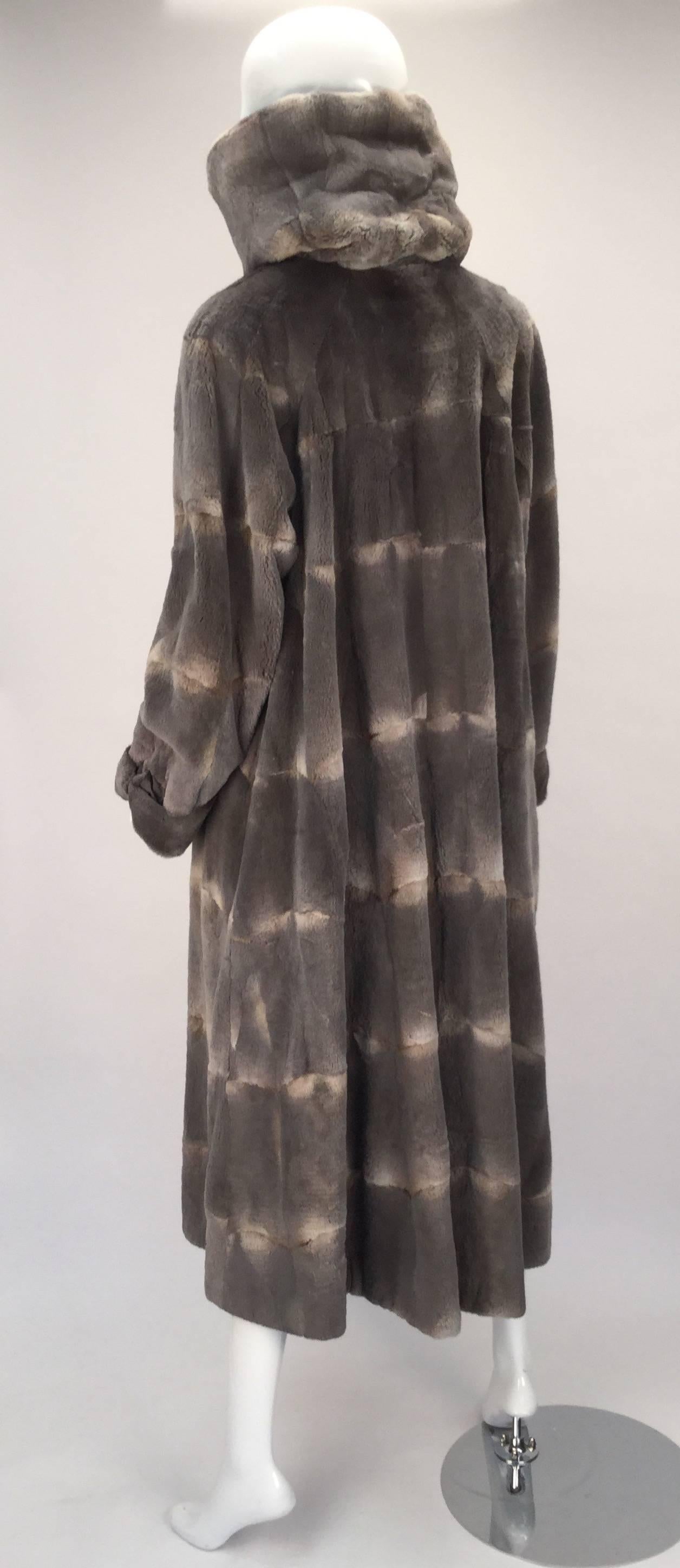 Black Vintage Maximilian Alta Moda Sheared Mink Coat with Oversized Collar For Sale