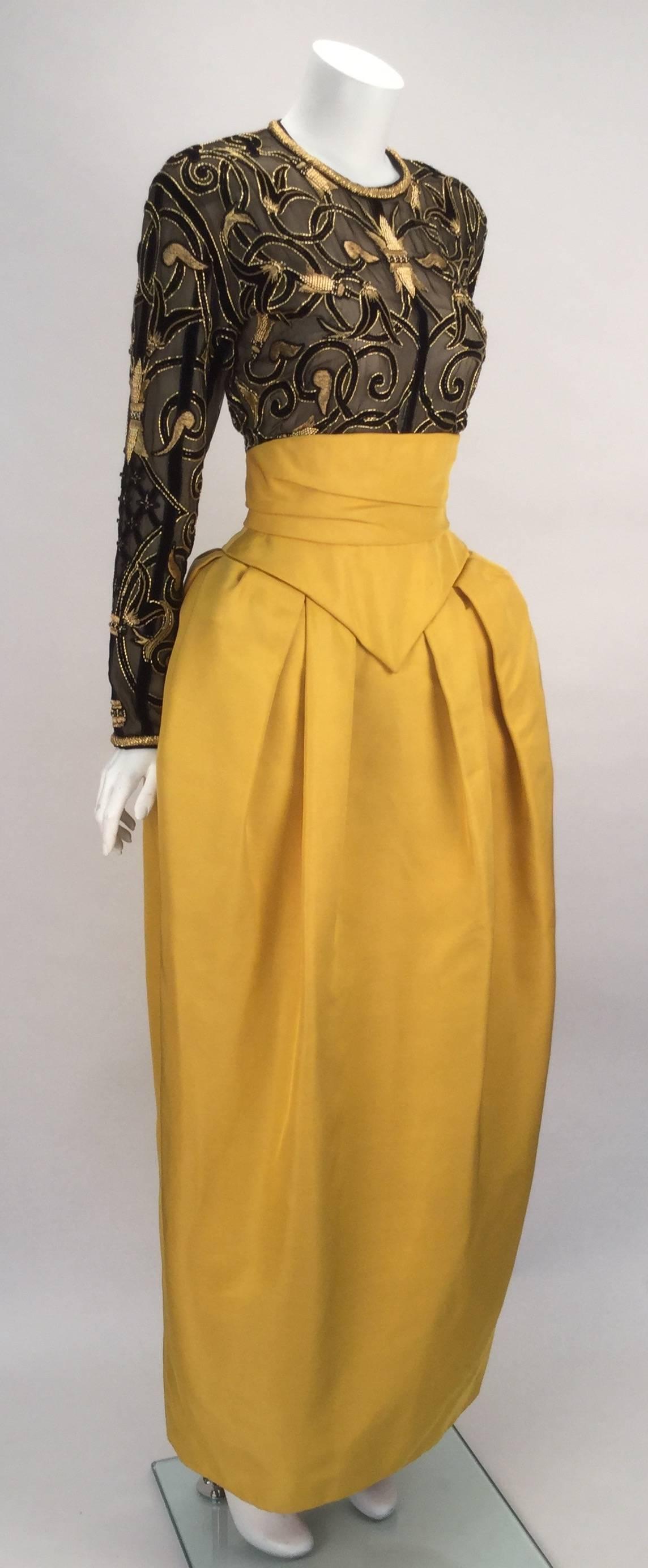 Women's 1985 Christian Dior Haute Couture Autum/Winter Silk Evening Gown