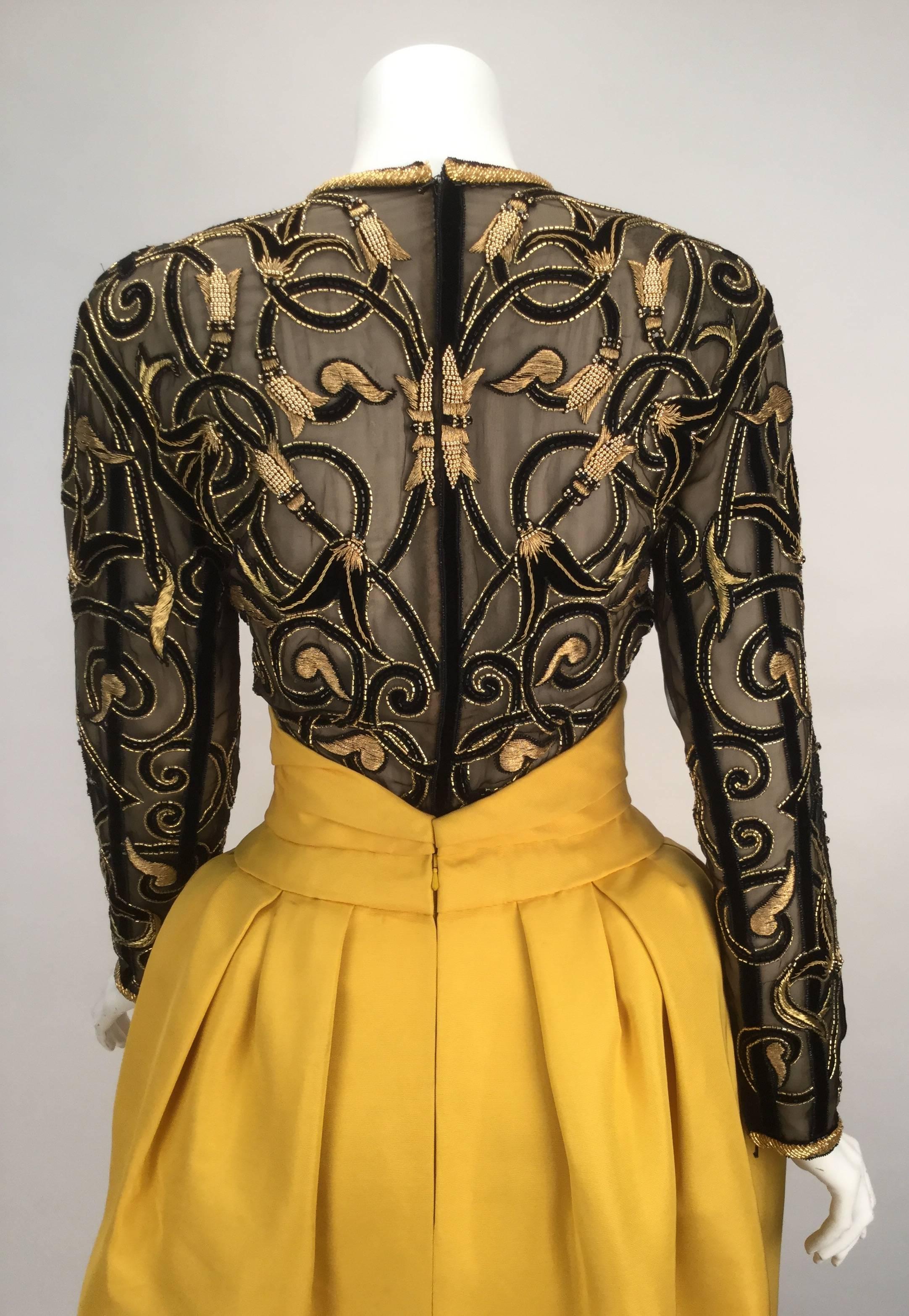 1985 Christian Dior Haute Couture Autum/Winter Silk Evening Gown 2
