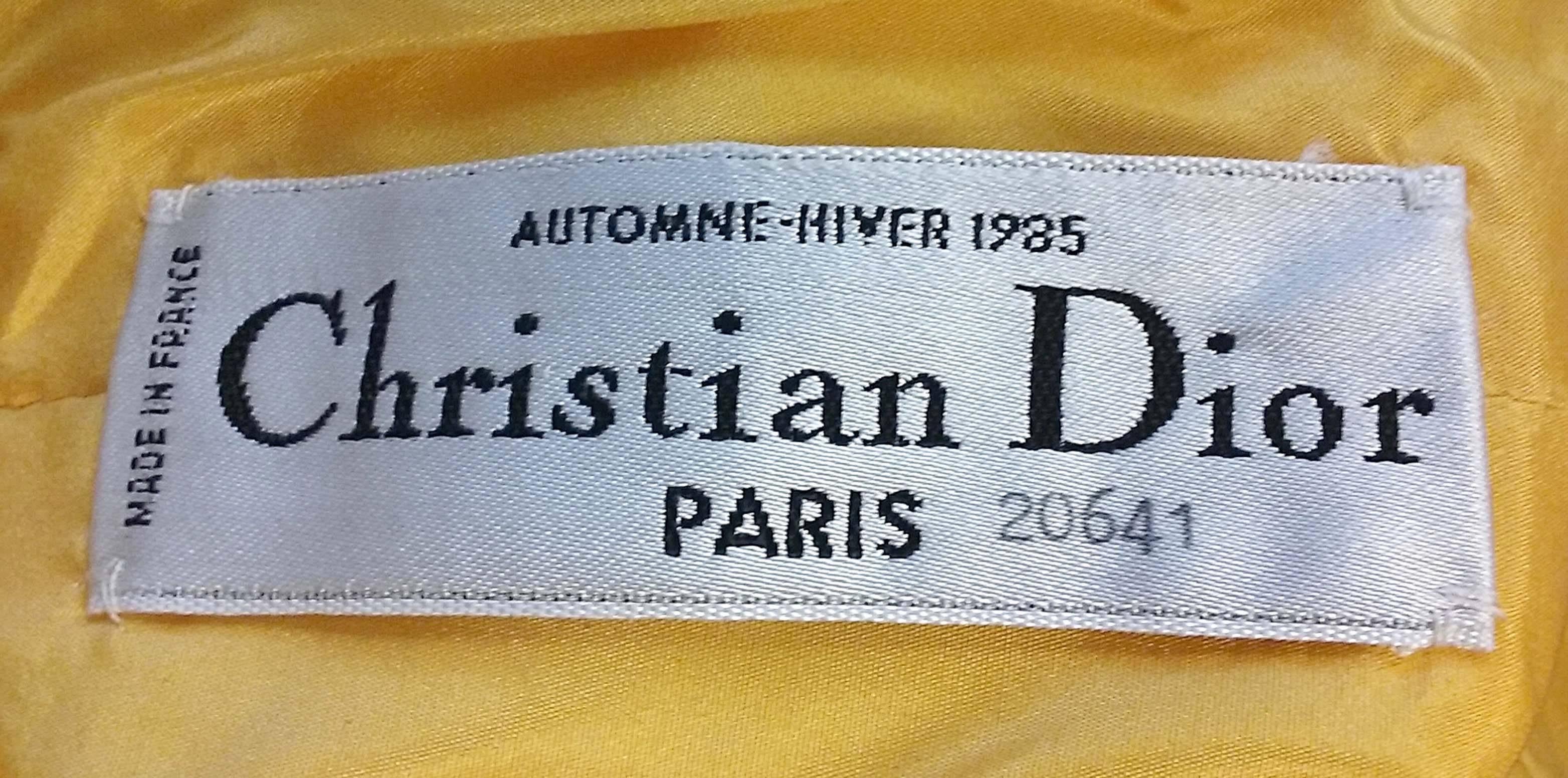 1985 Christian Dior Haute Couture Autum/Winter Silk Evening Gown 3