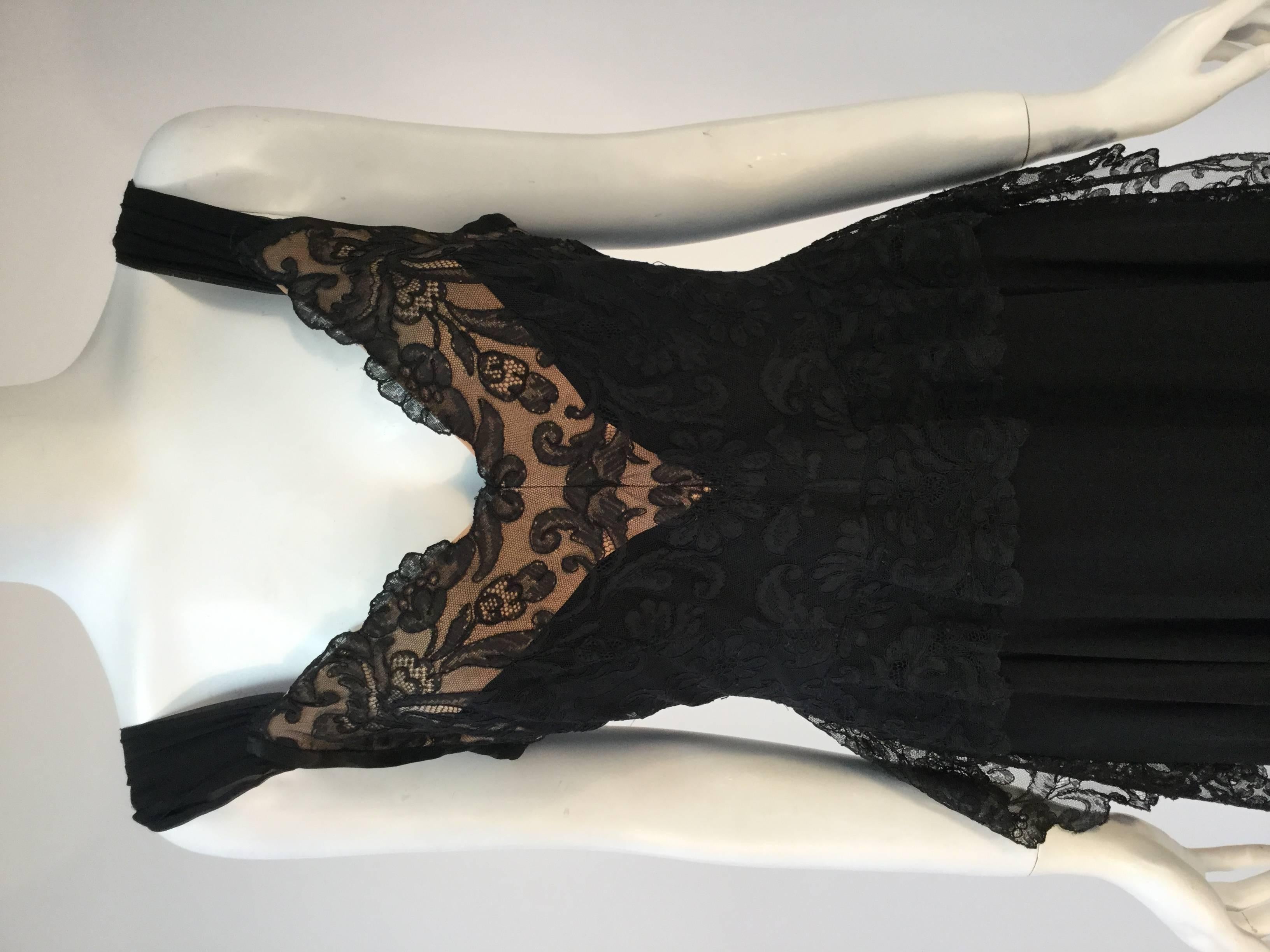 black dress with lace overlay