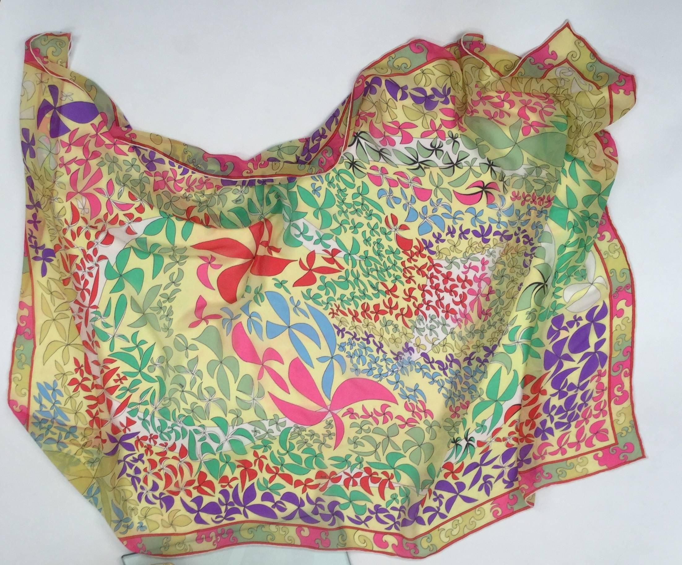 Bessi Multicolored Silk Ensemble, 1970s  For Sale 1
