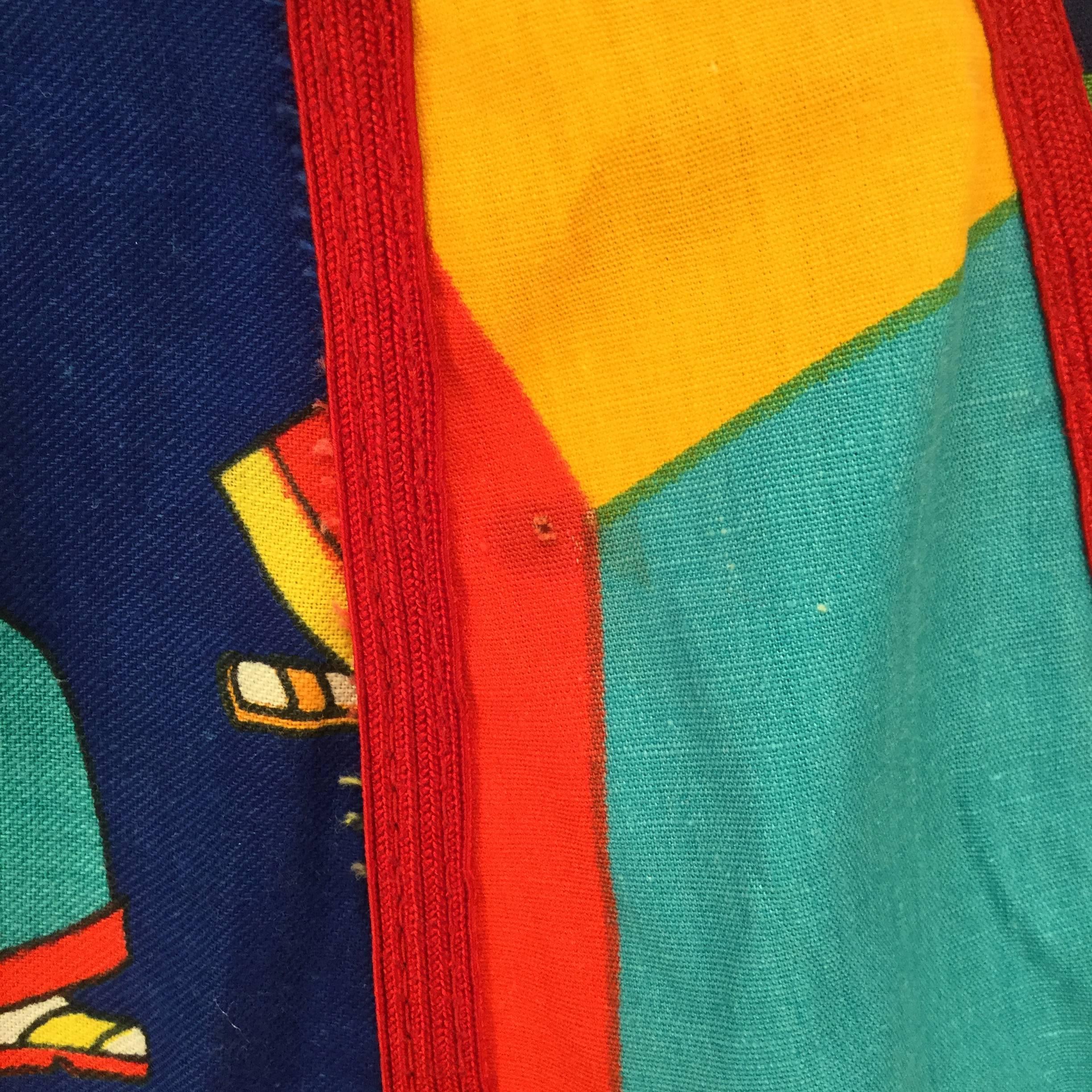 Giorgio di Sant'Angelo Multi Fabric Cotton Skirt, 1970s  1