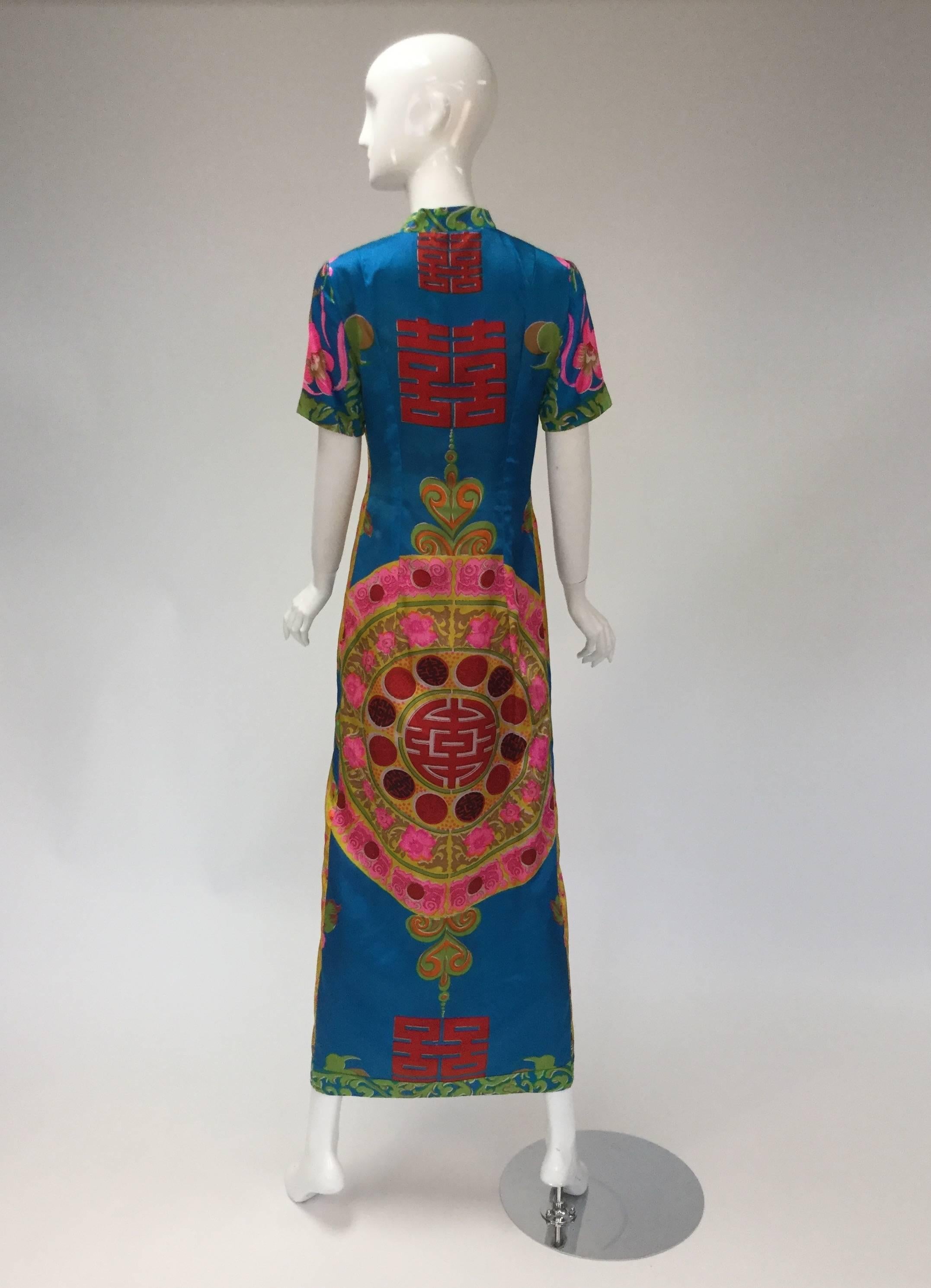 asian floral dress