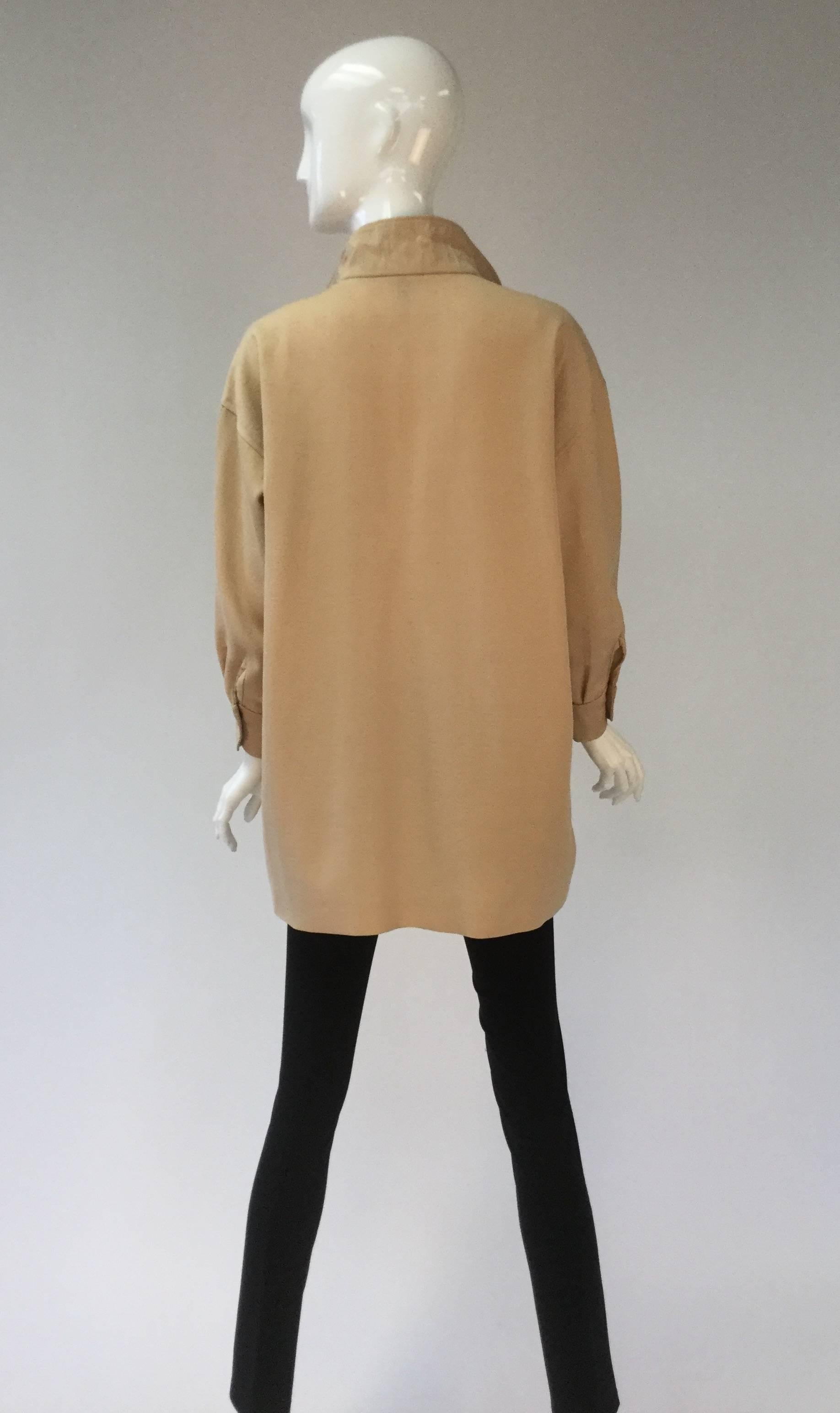 Roberta di Camerino Tan Wool Tunic, 1970s In New Condition For Sale In Houston, TX