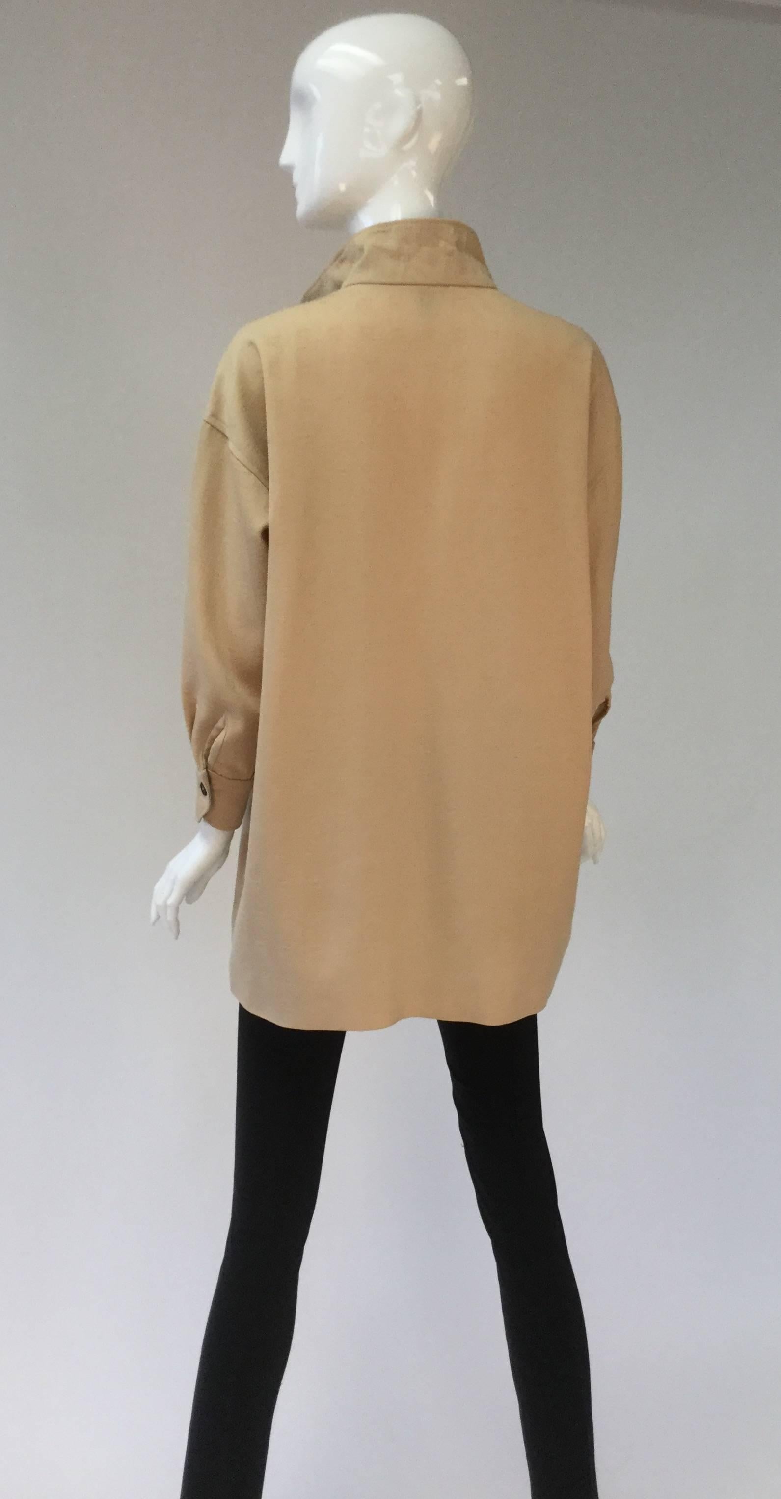 Women's Roberta di Camerino Tan Wool Tunic, 1970s For Sale