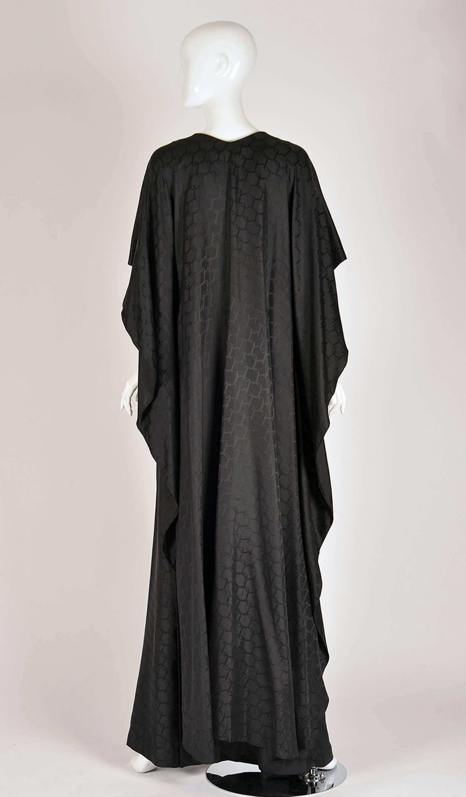 Roberta di Camerino Black Silk Caftan, 1978  In Excellent Condition In Houston, TX