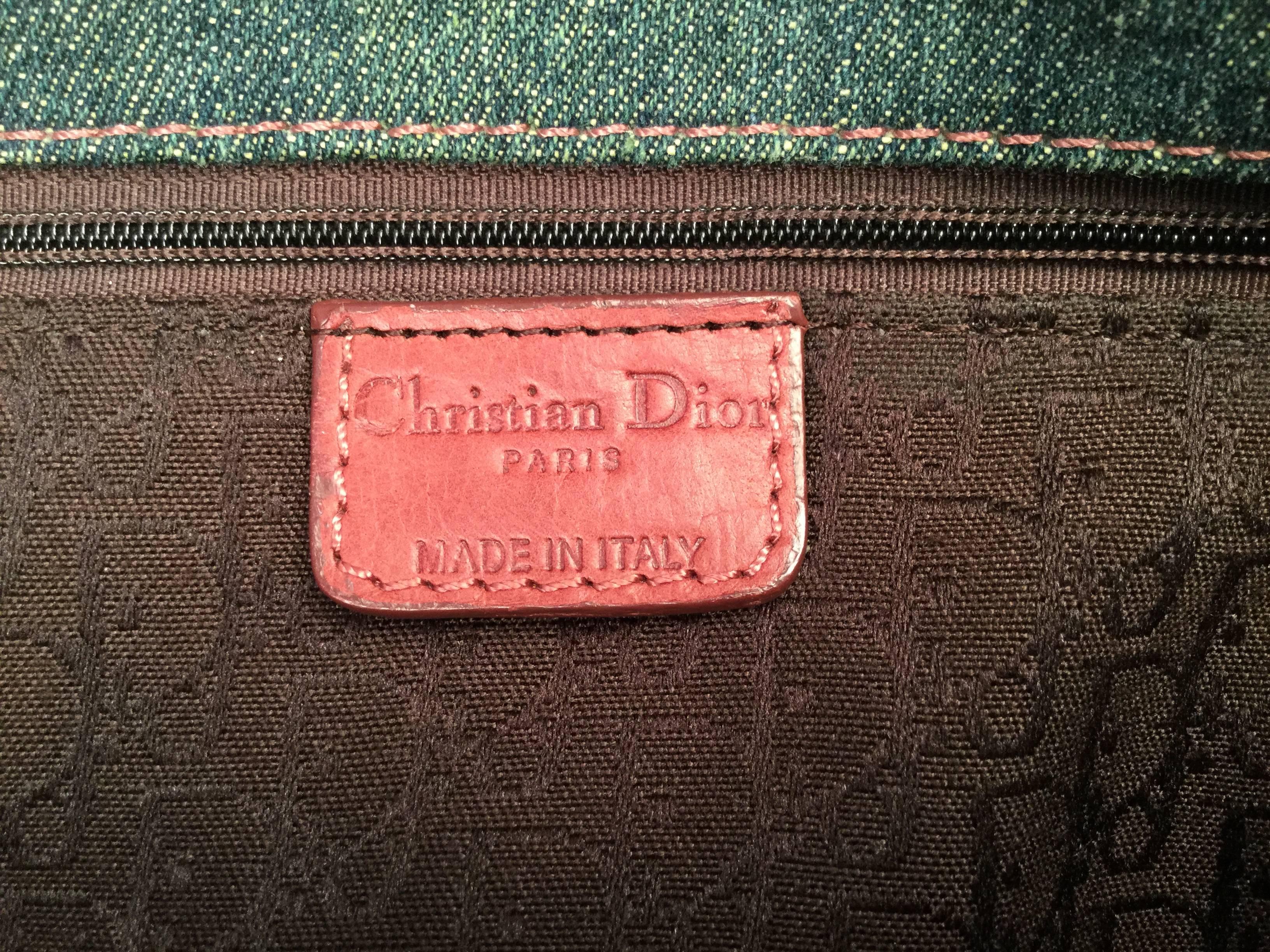 Dior Denim Leather Double Gaucho Saddle Bag, 2009  3