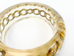 Lucite Curb Chain Bangle, 1980s
