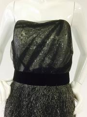 1970s Bill Blass Sequin Tassel Cocktail Dress