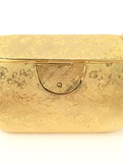 Excellent 1970s Rosenfeld Gold Floral Evening Purse