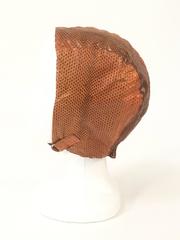 Burnt Chestnut Snake Skin Hat / Cap / Helmet,  1970s