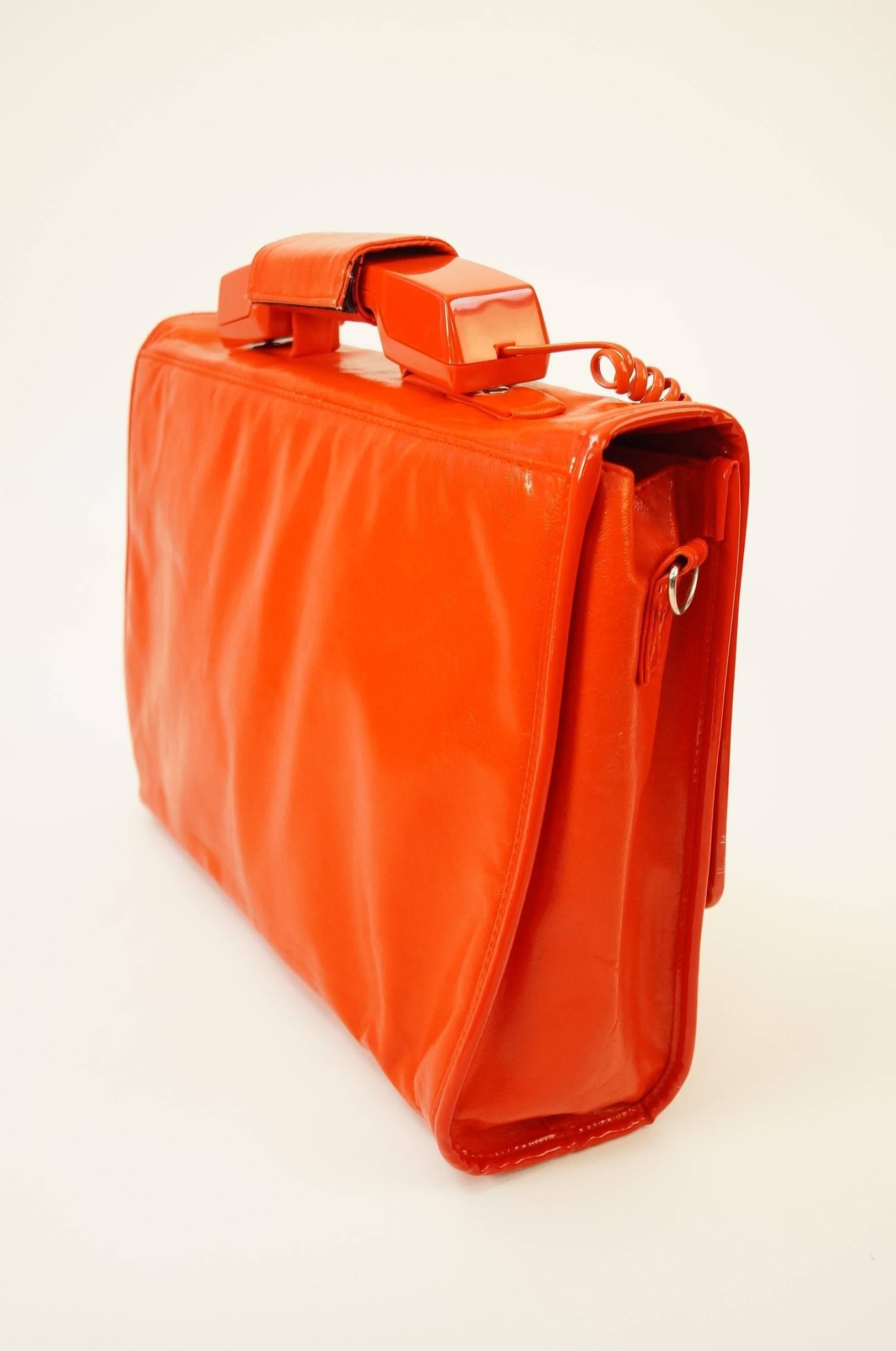 orange telephone purse