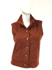 Vintage Loro Piana Cashmere Diamond Quilted Vest with Ribbed Trim