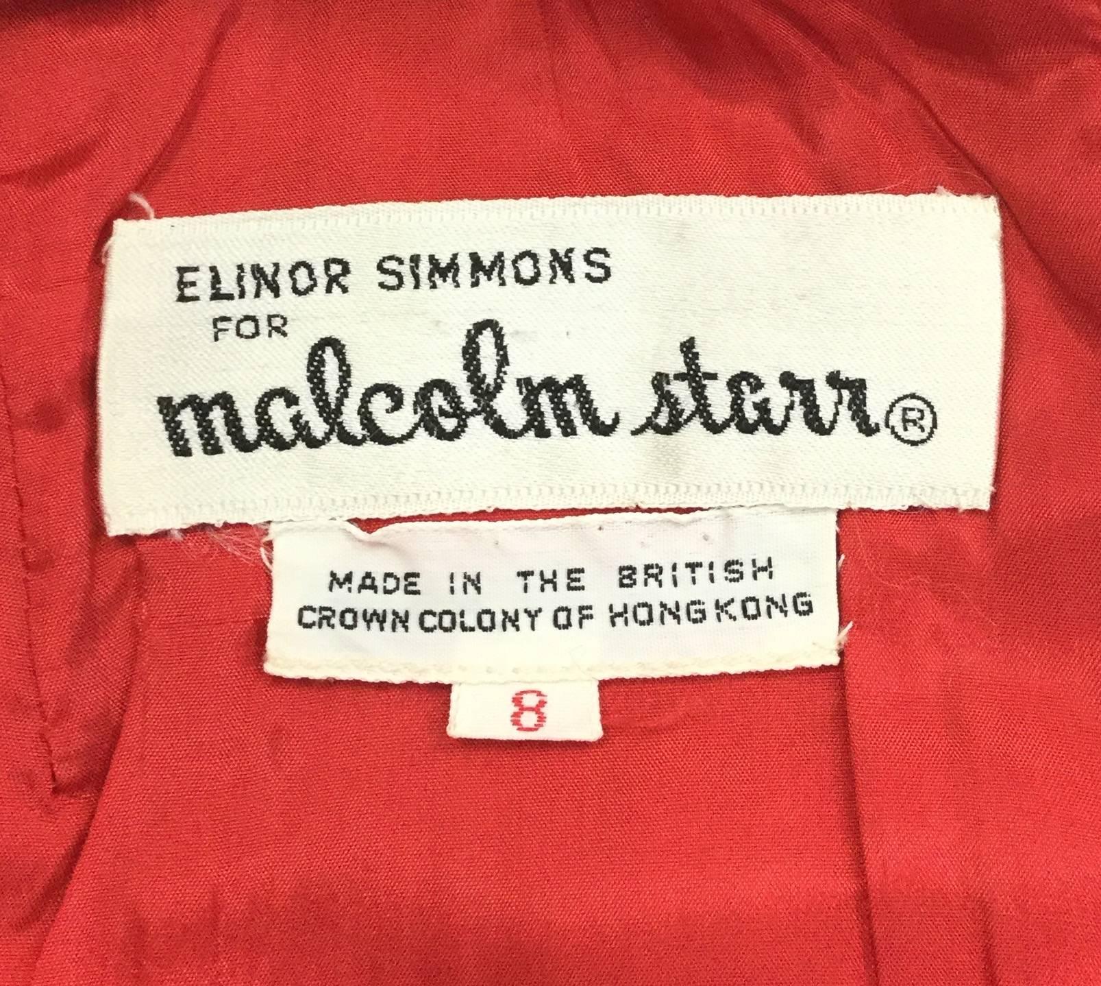 Elinor Simmons for Malcolm Starr Evening Gown, 1970s  In Excellent Condition For Sale In Houston, TX