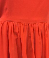 1970s Lanvin Red Silk Dress