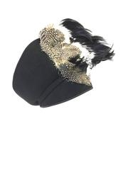 1960s Jack McConnell Sculptural Guinea Fowl Feather Hat