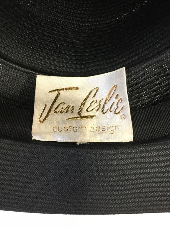 1950s Jan Leslie Woven MushroomStyle White Magnolia Hat at 1stDibs