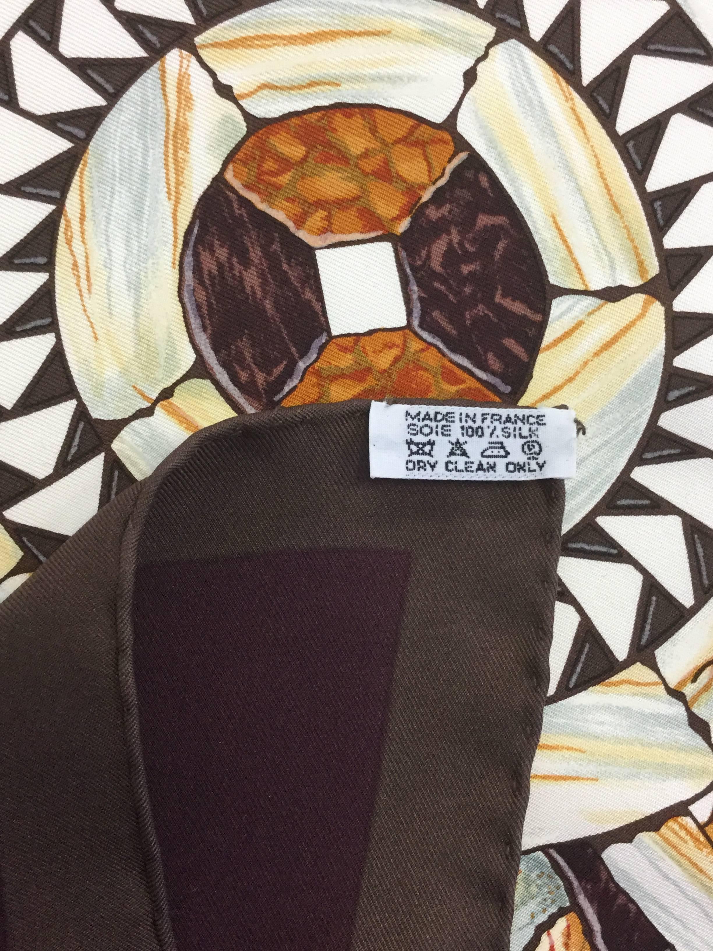 F/W 2001 Hermes Trophees De Venise Silk Scarf by Julia Abadie 1