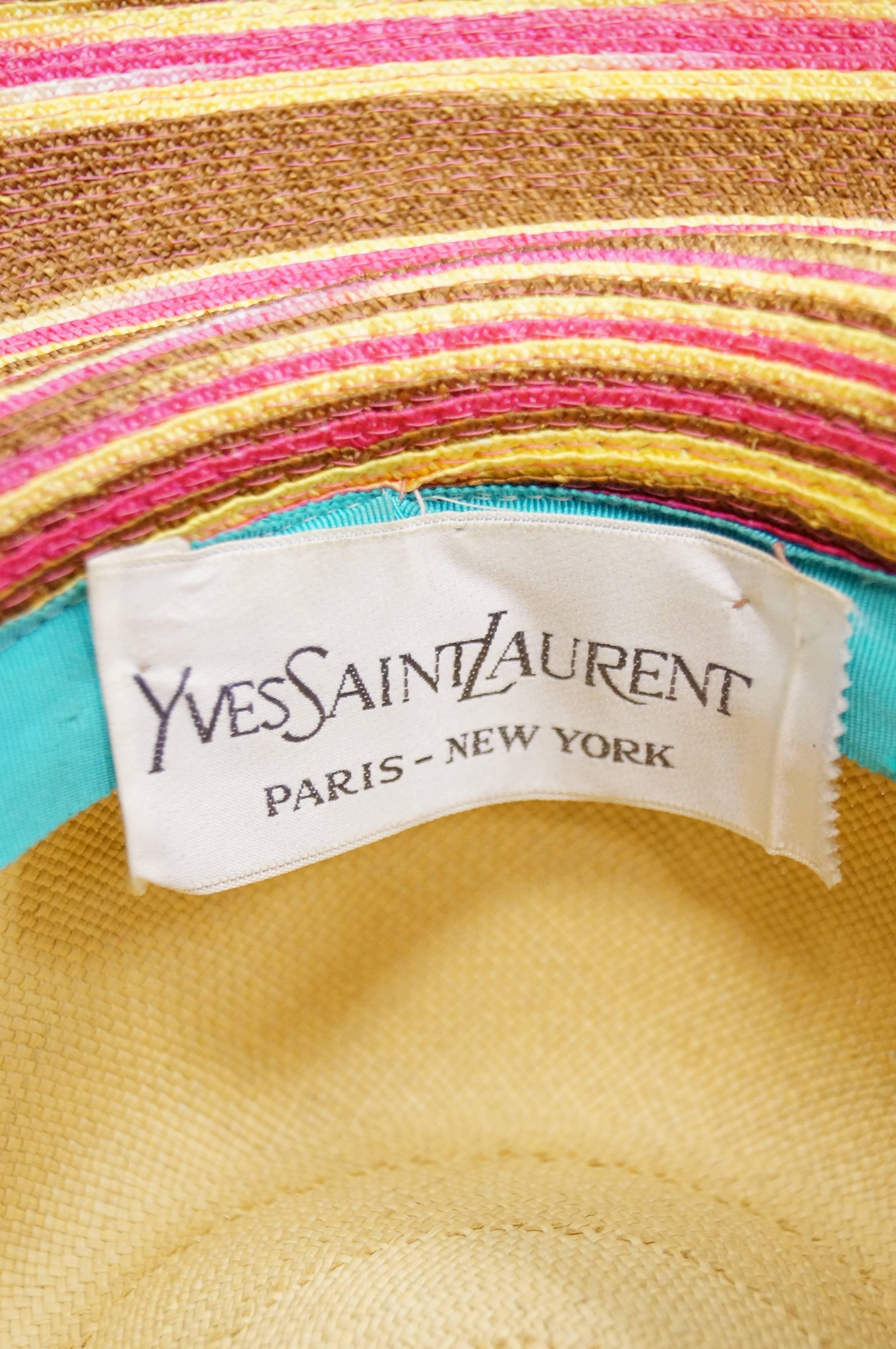 Yves Saint Laurent Colorful Tassel Sun Hat, S 1970s  2