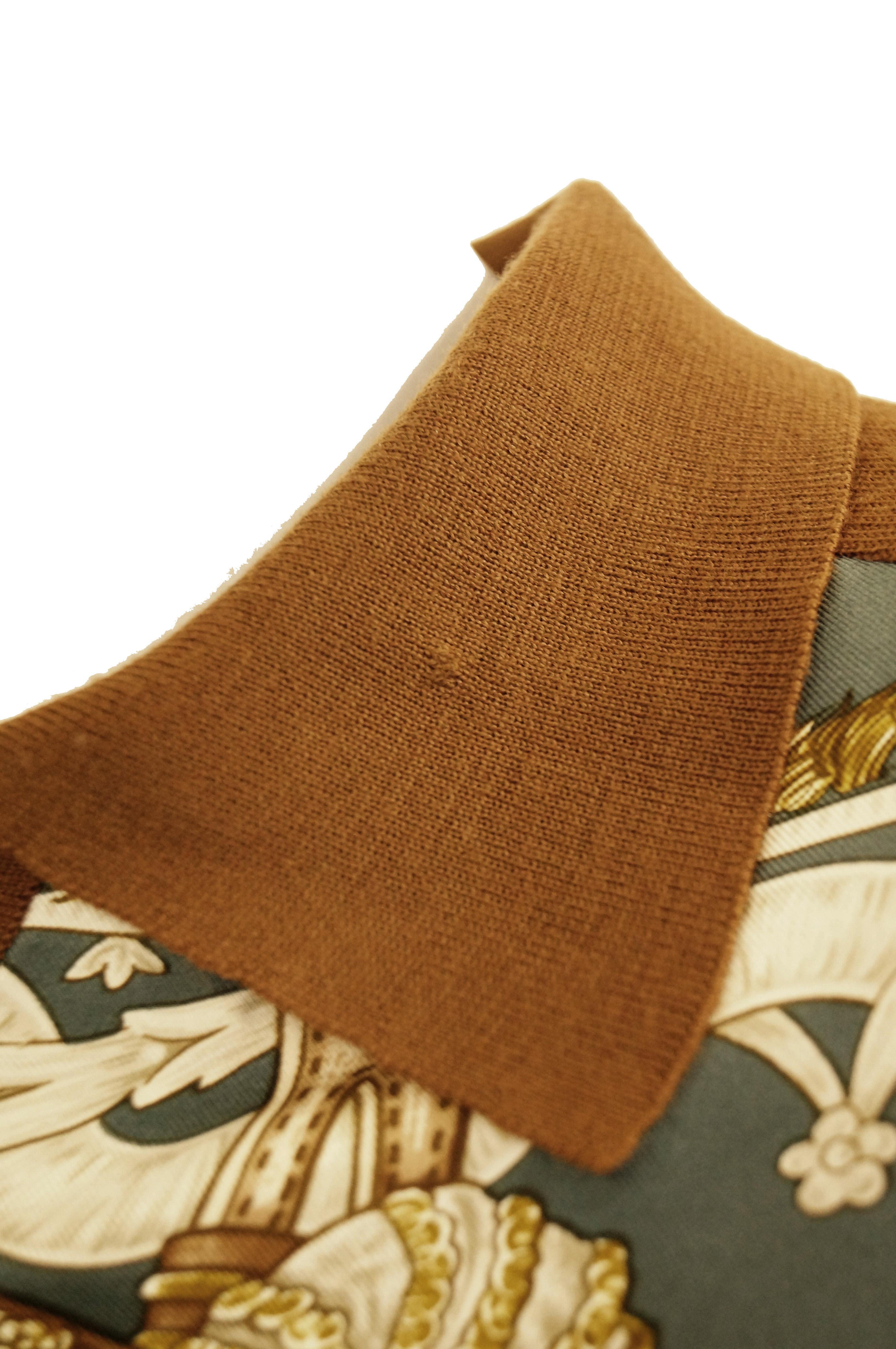 1987 Hermes “Bride De Cour”  Tassel Silk Scarf Cashmere Sweater 8