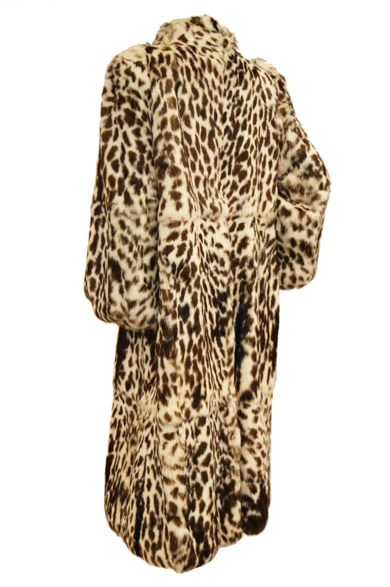 1980s Supple Brazilian Leopard Print Rabbit Fur Coat by Polo Norte at ...