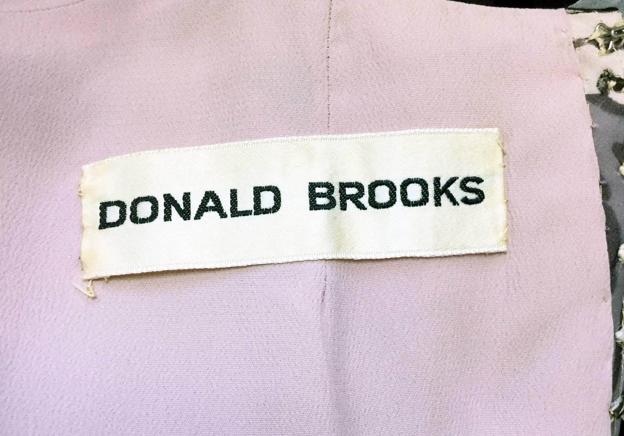 1960s Donald Brooks Swirl Print Batwing Dress For Sale 2