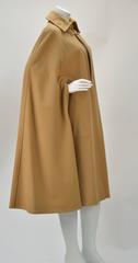 1970s Classic Celine Tan Wool Cape