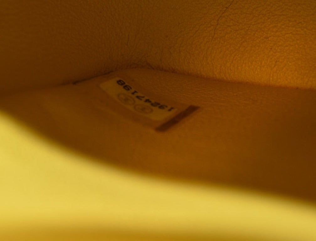Chanel Yellow Lambskin Mini Classic Flap Shoulder Bag 2
