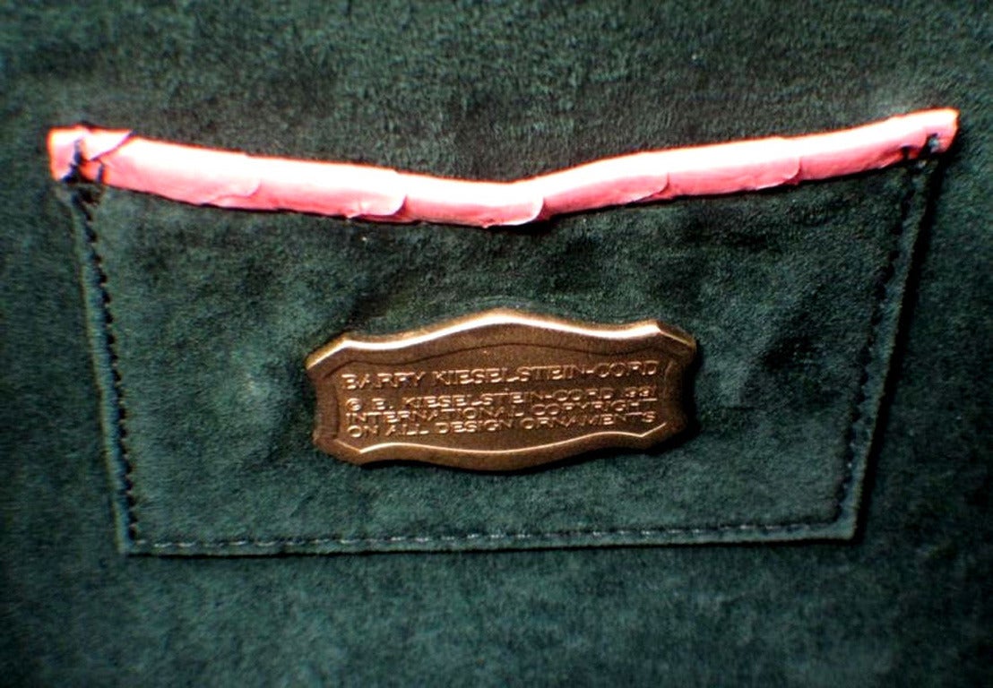 Barry Kieselstein-cord Pink Snakeskin Handbag For Sale at 1stDibs