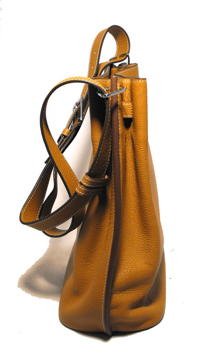 Brown Hermes Tan Clemence 35cm So Kelly Shoulder Bag