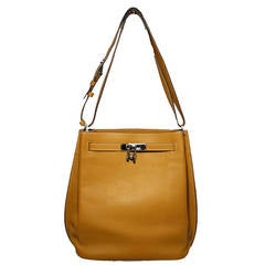 Hermes Tan Clemence 35cm So Kelly Shoulder Bag