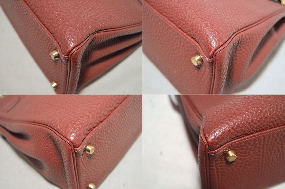 Hermes Ruby Rouge Garance 32cm Togo Leather Kelly Bag 4