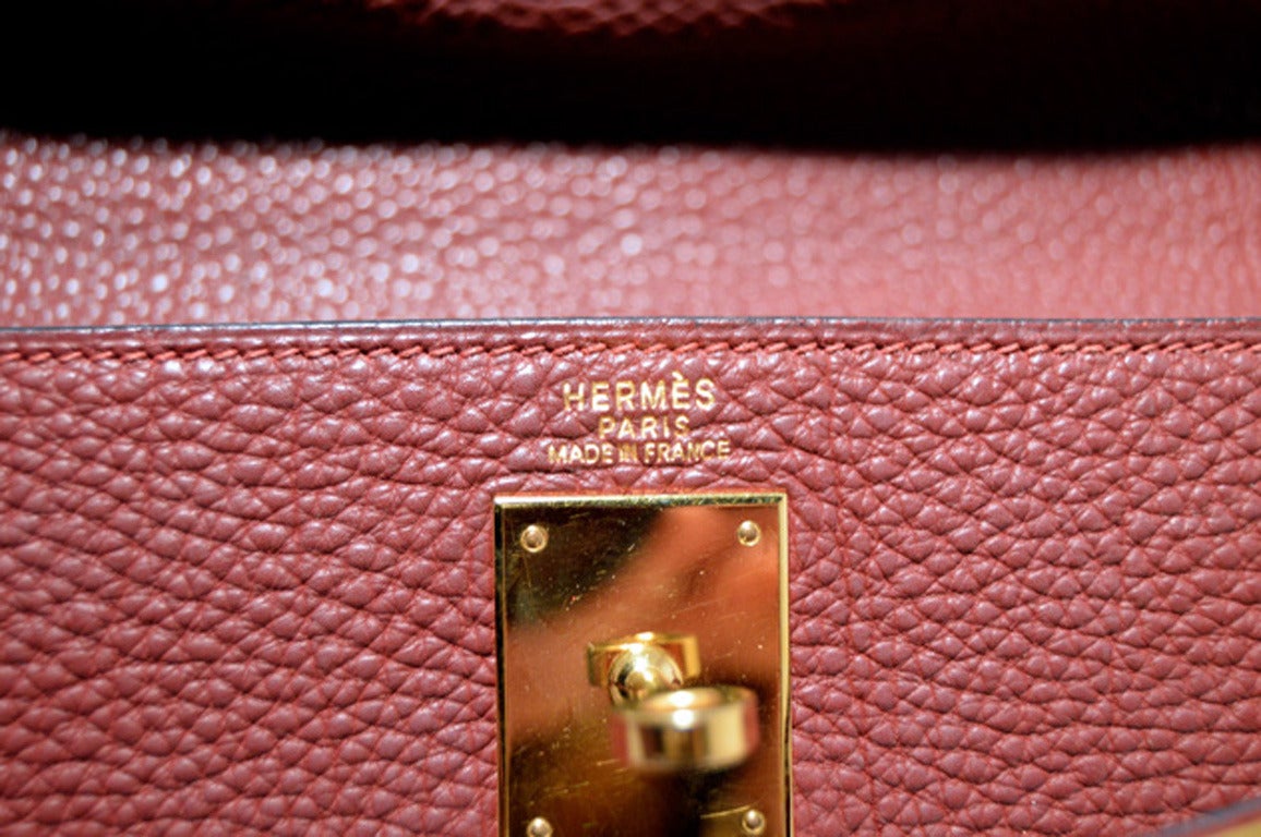 Hermes Ruby Rouge Garance 32cm Togo Leather Kelly Bag 2