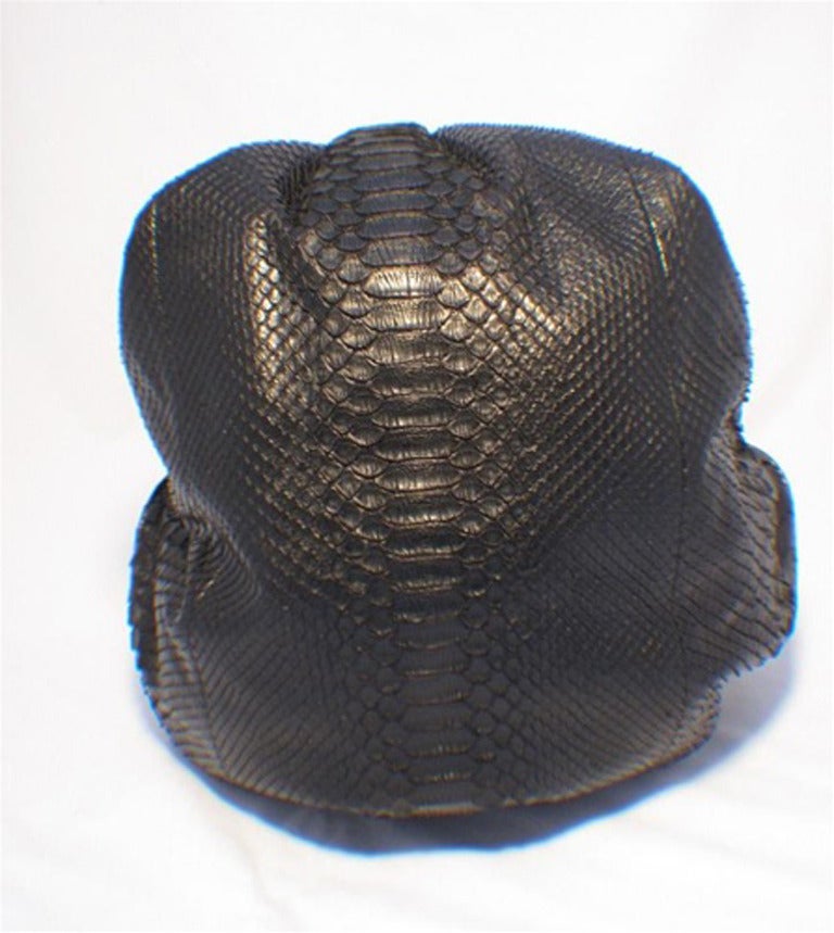 Chanel Black Python Hobo Shoulder Satchel Bag In Excellent Condition In Philadelphia, PA
