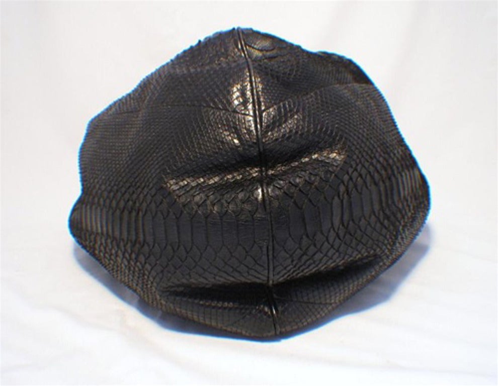 Chanel Black Python Hobo Shoulder Satchel Bag 1